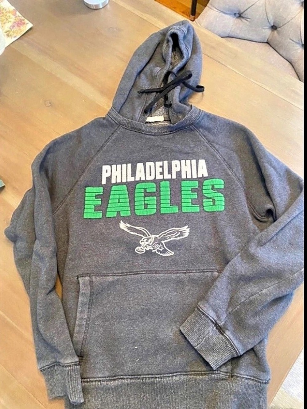 Junk Food Philadelphia Eagles City Flea Market Hoodie Gray